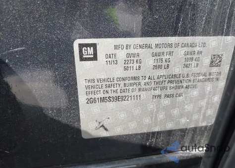 2014 Cadillac Xts Luxury from USA, damaged, VIN 2G61M5S39E9221111